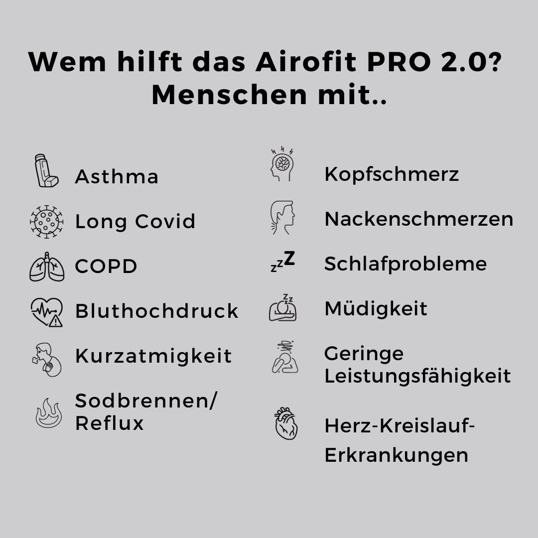 Airofit PRO 2.0 - Ärztlich getesteter Atemmuskulatur-Trainer mit intelligenter, kostenloser App