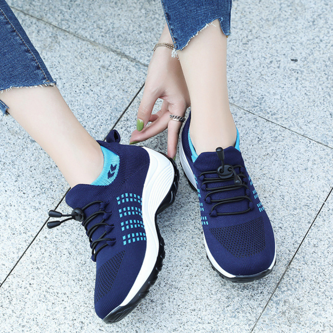ORTHOSHOES® Inara - Ergonomischer & leichter Schmerzlinderungs-Sneaker mit Gummizug