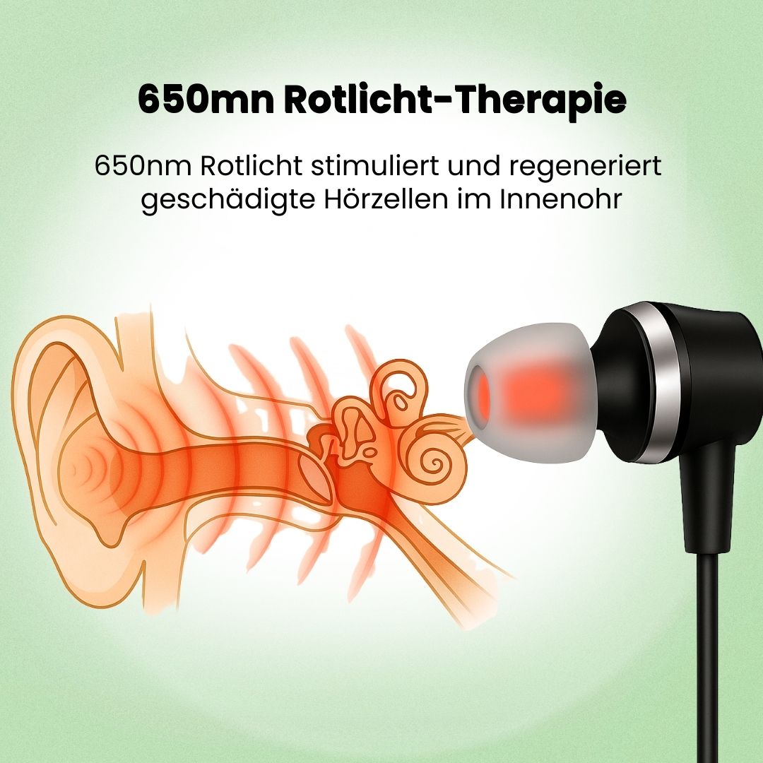 Aurewo - Regenerative Rotlicht-Technologie zur zur Regeneration geschädigter Hörzellen & Reduktion von Ohrgeräusche