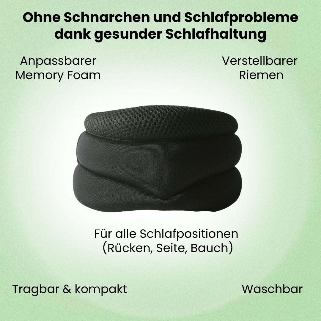 Lunaris - Ergonomische Nackenstütze gegen Verspannungen, Schnarchen und Apnoe
