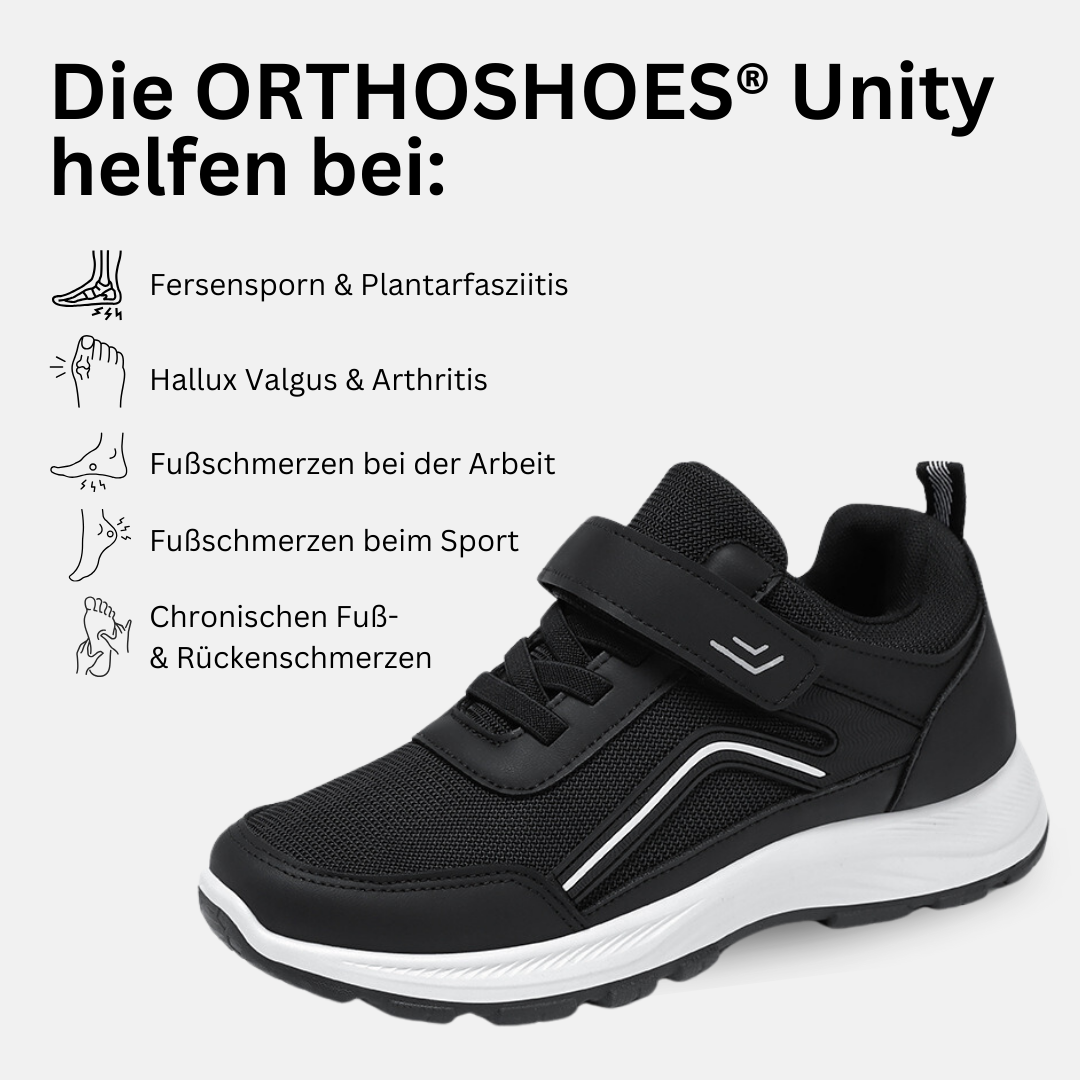 ORTHOSHOES® Unity - Ergonomischer Klett-Sneaker mit breitem Zehen- & Fersenbereich