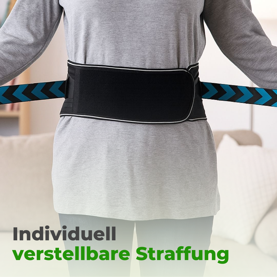 LumbraX – Stabiler Rückenstützgürtel zur Linderung von Schmerzen im unteren Rücken & Stabilisierung der Lendenwirbelsäule