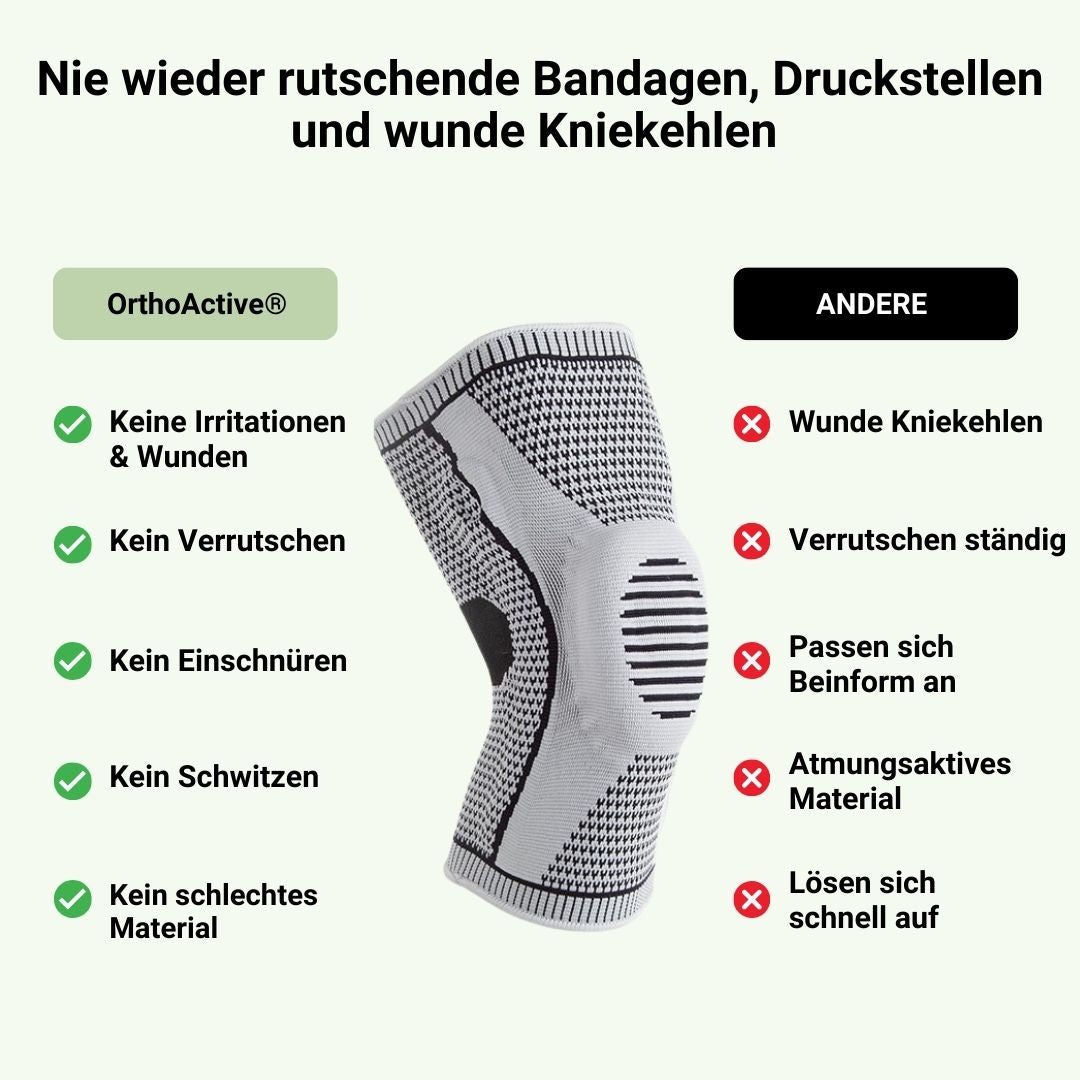 OrthoActive® Kompressions-Kniebandage für wirkungsvolle Schmerzlinderung